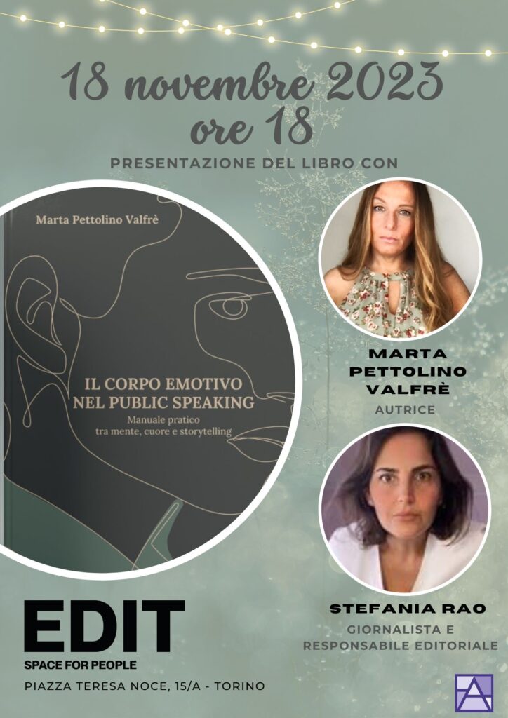 Il corpo emotivo nel public speaking presentazione a Torino